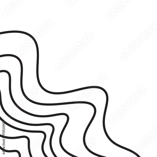 Topographic Line Corner