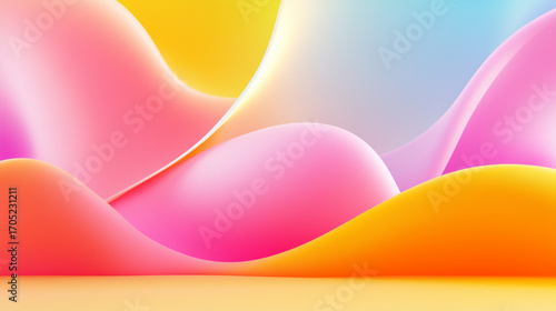 Abstract waves of vibrant colors blending in harmony, ideal for modern design and creative projects