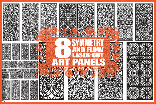 Geometric & Floral Wall Panel Vector Bundle
