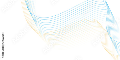 banner backgrond,blue and yellow line wave effect abstract backgrounnd line. vector illustration eps10
