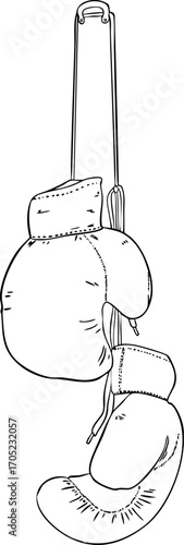 Boxing gloves. Vector illustarion.