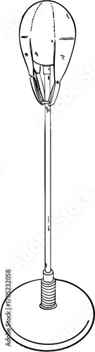 Punching bag. Vector illustration.