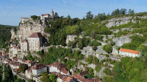 Rocamadour, France - Aerial view of one of the Most Beautiful Villages of France 