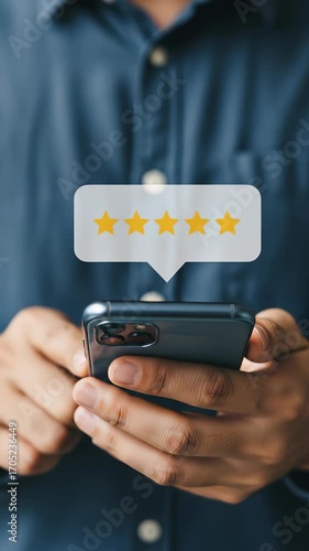 Giving Five Stars Review: Customer Feedback on Mobile Phone, Online Ratings, App Review, Satisfaction