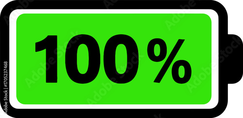Battery Percentage Vector Illustration