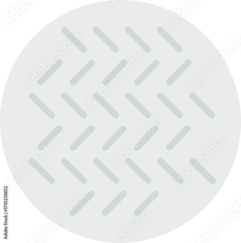 Simple Flat Round Golf Ball Surface Pattern Shape Icon Graphic