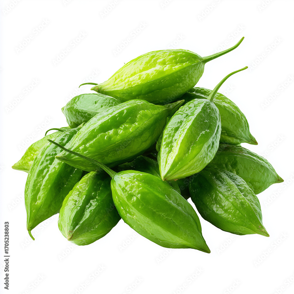 Fototapeta premium small bitter gourds on white background