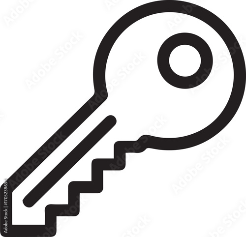 key icon vector for security and access