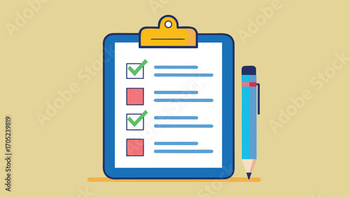 Checklist with completed tasks and a blue pen on a light background for organized planning