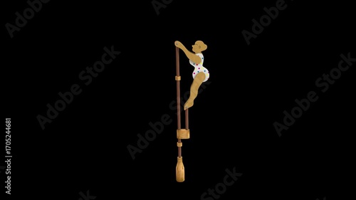 this is a Balancing Barrister Wooden Toy.