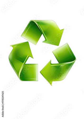 Recycled green arrows graphic