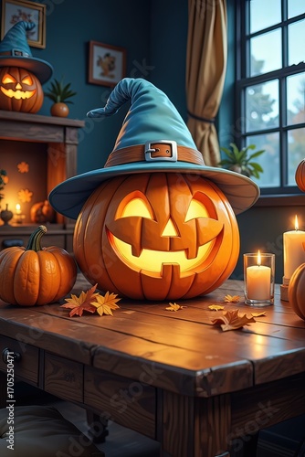 Ai illustrazione zucche di Halloween 02