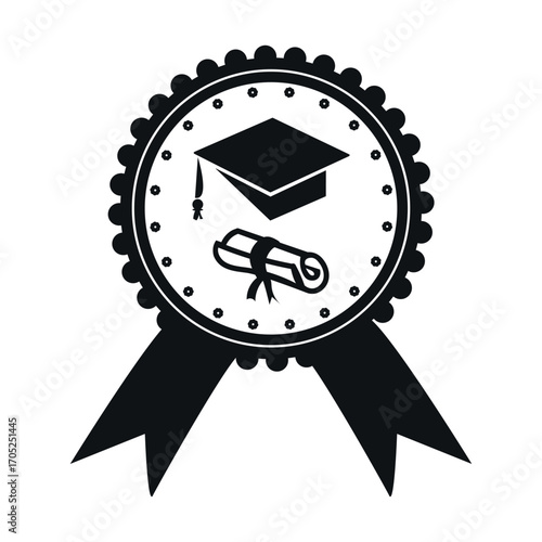 best student school education student certificate graduation award study 11143. Vector illustration