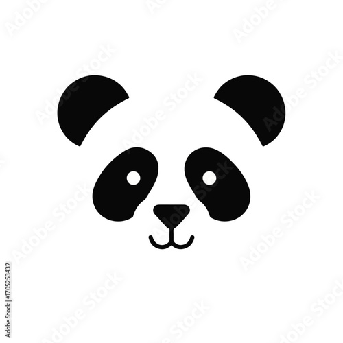 Adorable pet face line icon. Simple vector drawing of a cat or dog head with pointed ears and whiskers for modern logo design