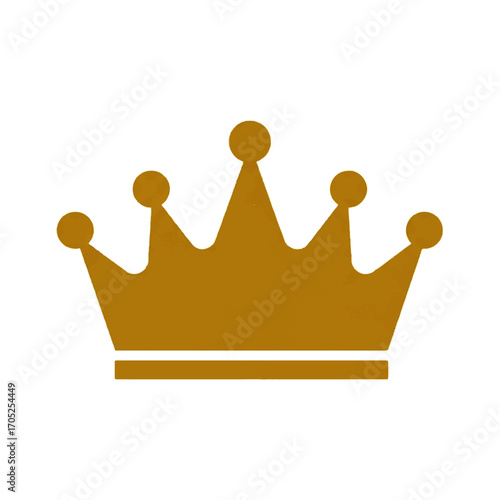 Elegant golden crown vector icon representing royalty, leadership, and success, perfect for luxury branding, awards, and diverse design projects requiring a symbol of prestige and accomplishment