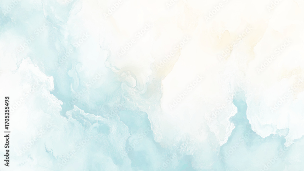 Fototapeta premium Pastel blue or green abstract texture background with watercolor