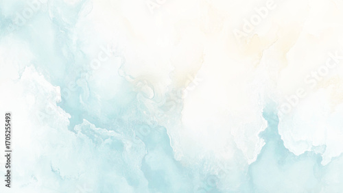 Pastel blue or green abstract texture background with watercolor
