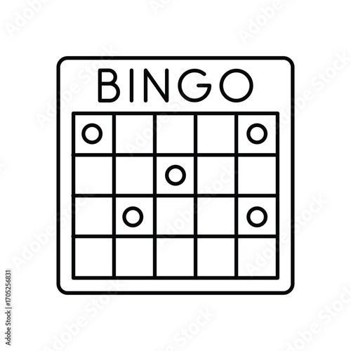 BINGO Game Vector icon which can easily modify or edit