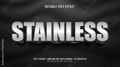 stainless editable text effect
