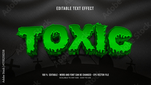 toxic editable text effect