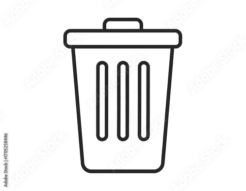Simple trash can icon