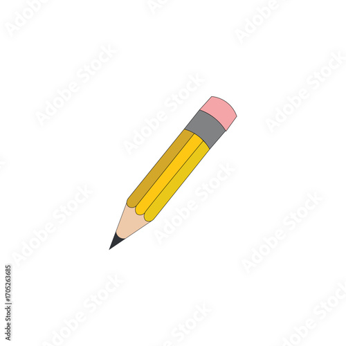 Back To School Theme Single Icon Vector Pencil Illustration 1