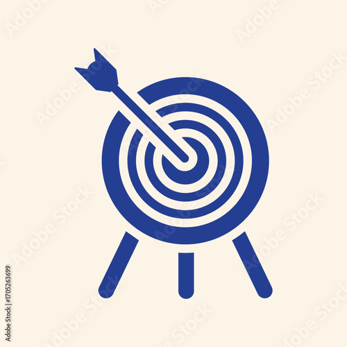 Achieve your goals with a perfectly placed arrow hitting the bullseye on a target