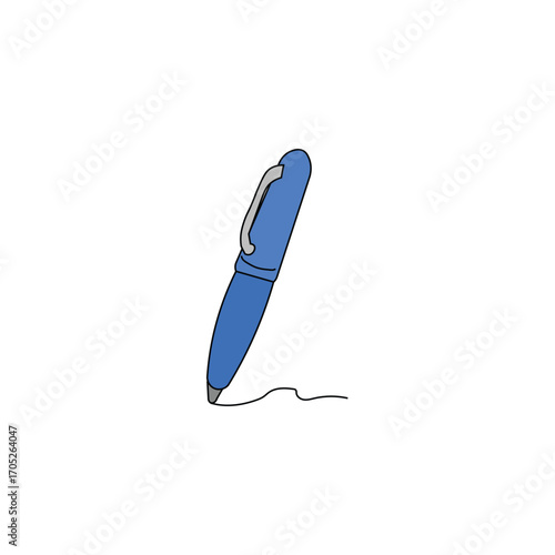 Back To School Theme Single Icon Vector Pen Illustration 