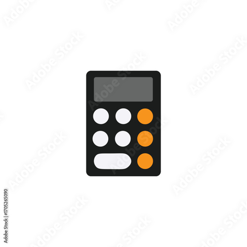 Back To School Theme Single Icon Vector Calculator Illustration 