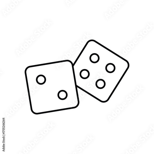 Dice Vector icon which can easily modify or edit
