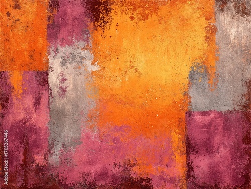 Orange and Brown Textured Abstract Background Painting, Neutral Warm Tones with Subtle Gradients for Artistic Design Projects