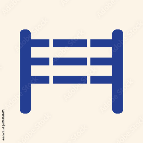 Modern abstract blue fence graphic representing security and boundary concepts