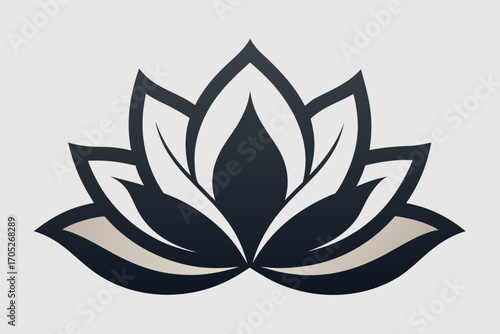 Lotus flower vector illustration with decorative floral design and nature elements