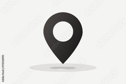 3D map pointer icon set with pin marker and navigation design