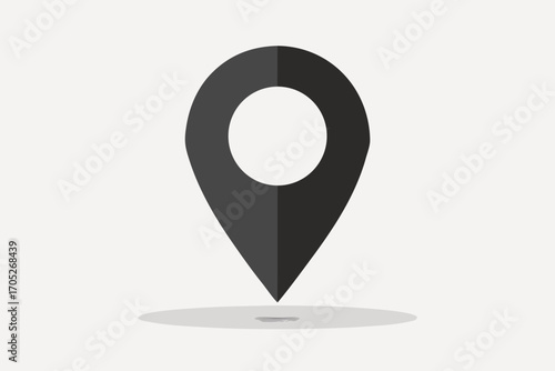 3D map pointer icon set with location marker and navigation symbol