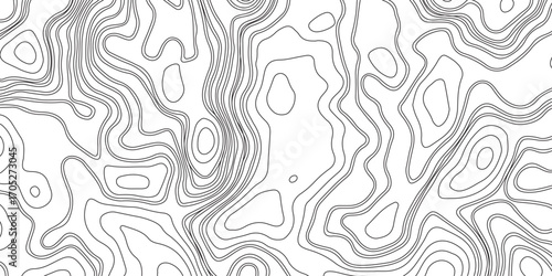 Abstract vector topography map background with wavy contour lines, geometric grid, and mountain relief for hiking, navigation, and cartography design .