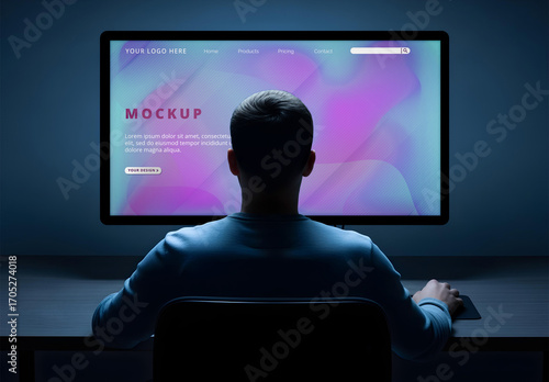 Screen Mockup Night Office