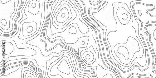 Abstract vector topography map background with wavy contour lines, geometric grid, and mountain relief for hiking, navigation, and cartography design .
