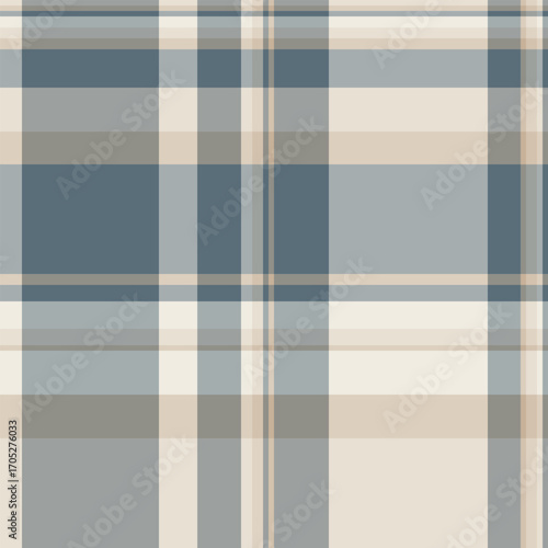 Naked fabric pattern seamless, youth tartan background vector. Goose plaid texture textile check in light and dark gray colors.