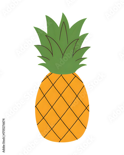pineapple on white background