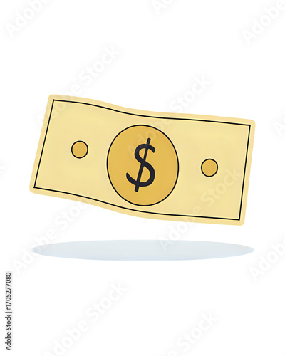 gold coin with dollar sign