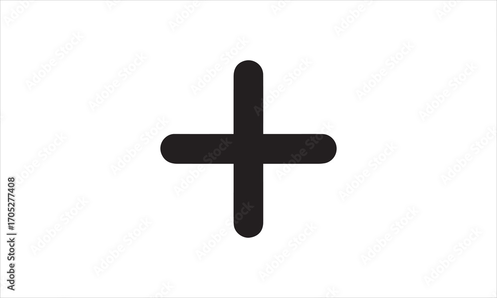 Obraz premium Plus Sign Silhouette