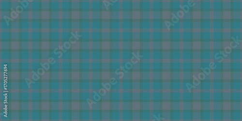 Stroke vector check tartan, new fabric texture plaid. Curved background pattern seamless textile in cyan and teal colors.