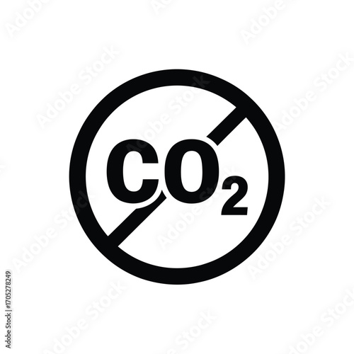 Symbol indicating no carbon dioxide emissions or reduction