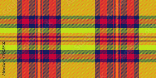 Vibrant yellow, red, and green plaid pattern.  Perfect for textile design, fashion, website backgrounds, or any project needing a bold, energetic texture.