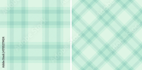 Check vector background of plaid fabric textile with a texture pattern tartan seamless. Set in winter colors. Pillow arrangement on bed.