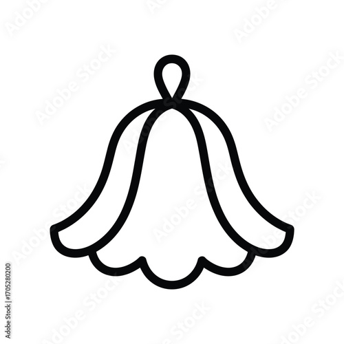 Simple outline of a bell shaped flower or lantern