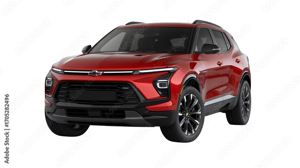 Fototapeta premium Experience the thrill of the road with this stunning red SUV, designed for modern adventures