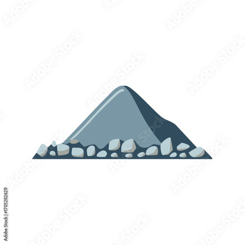 Pile of Building Material With Rocks and Gravel