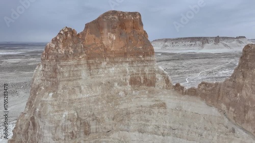 Kazakhstan, Ustyurt plateau. Rocks in the Boszhira area.